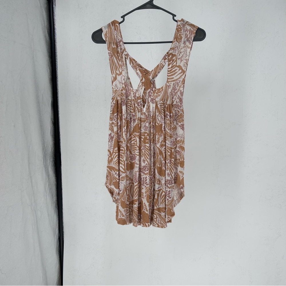 Free People Sugar Cane Sunrise Tunic Top Size Medium